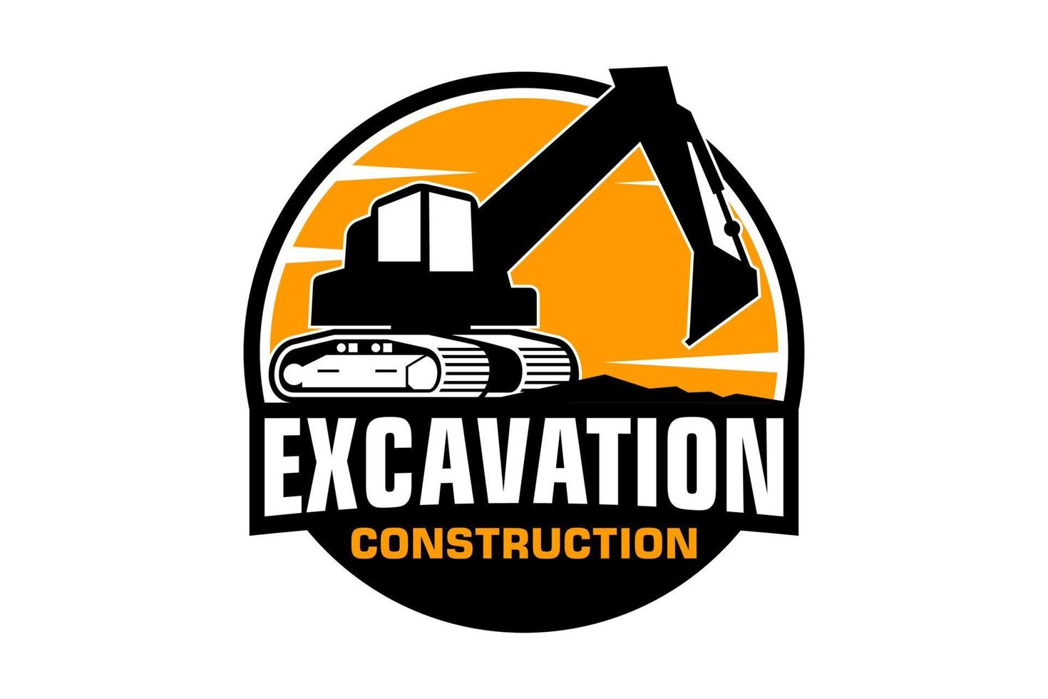 excavatrice logo modèle vecteur. lourd équipement logo vecteur pour construction entreprise.