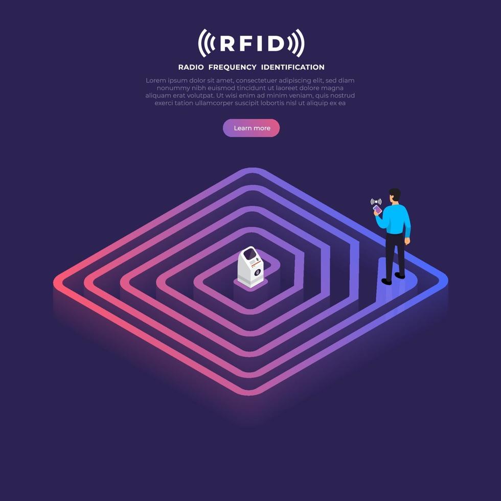 vecteur d & # 39; illustration rfid