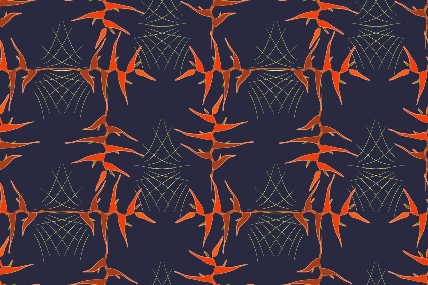 moderne heliconia oiseau de paradis , anthurium, feuille sans couture motif.tropical jungle feuilles. exotique végétaux, vecteur illustration moderne modèle sans couture main dessin conception pour en tissu intérieur, textile