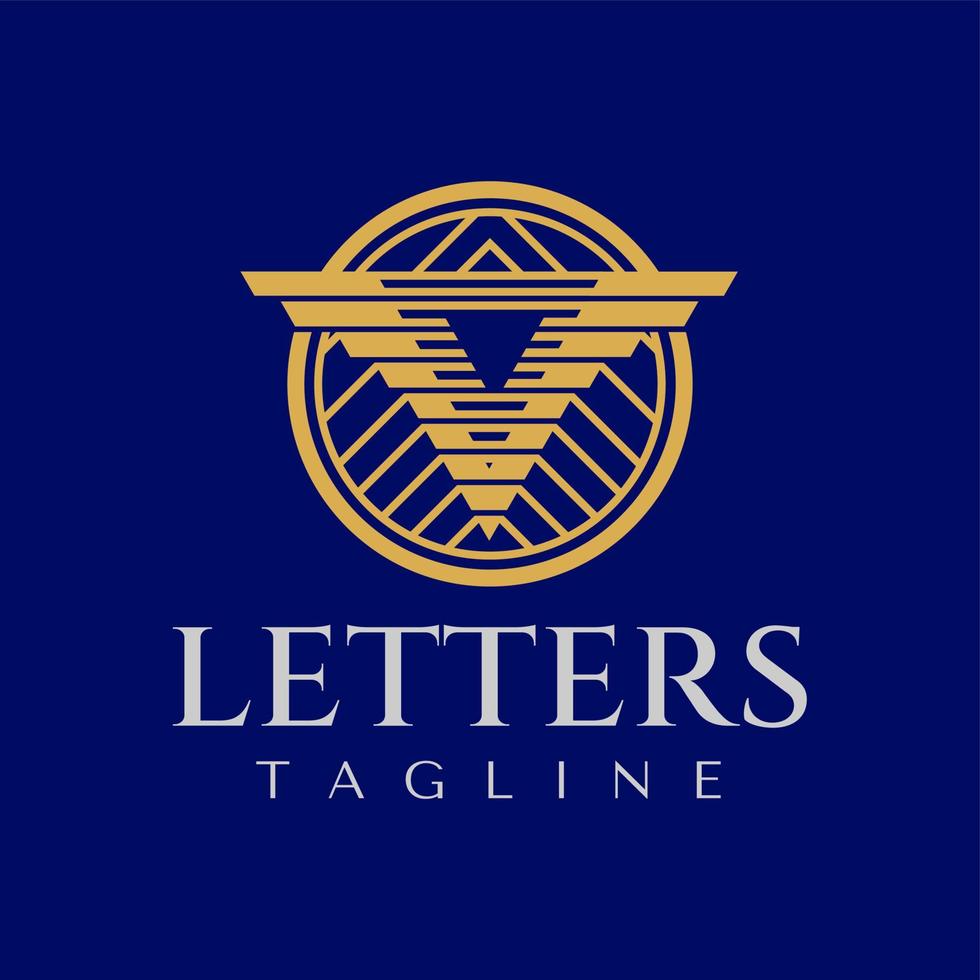 luxe abstrait cercle lettre v logo conception. élégance géométrique initiale v logo. vecteur