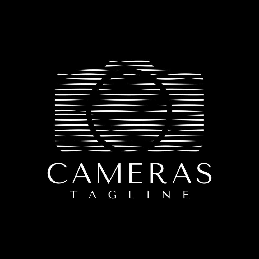minimaliste tranchant ligne caméra logo conception. luxe abstrait la photographie logo marque. vecteur
