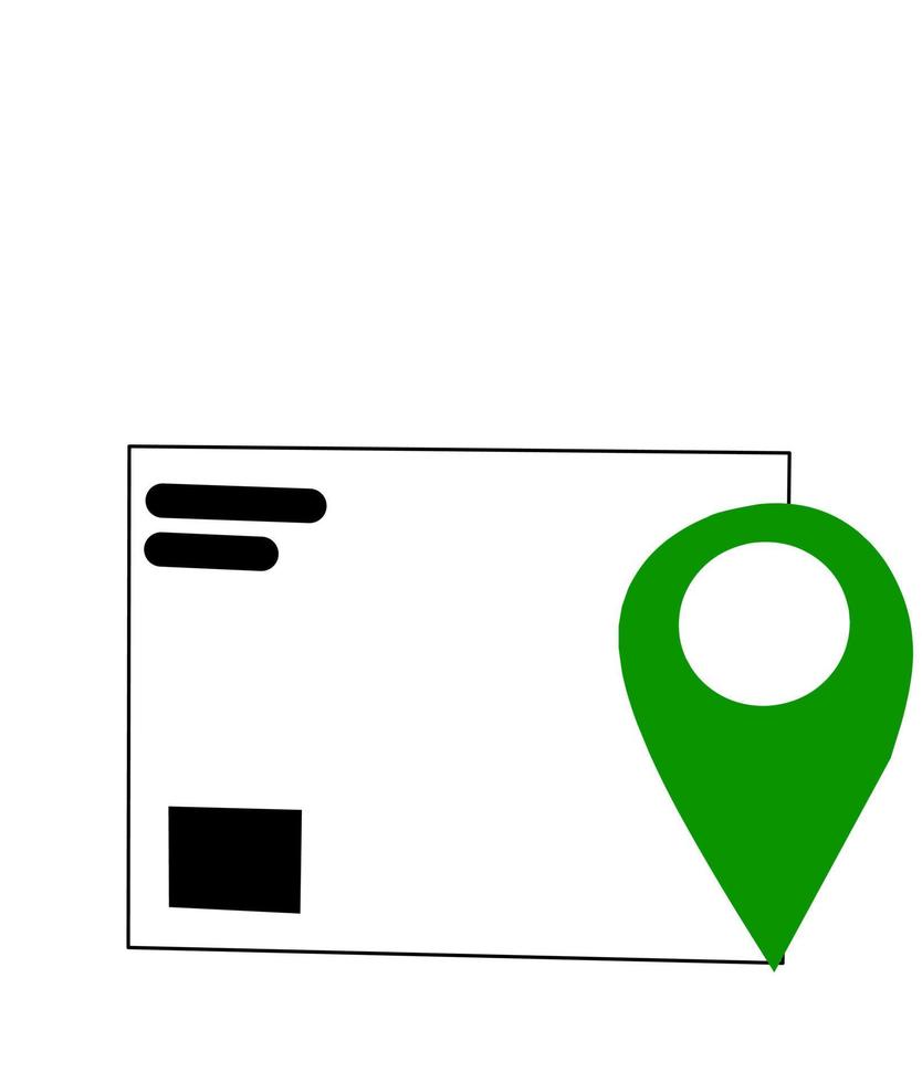 paquet emplacement plat icône isolé sur blanc Contexte élément. plat icône vecteur illustration.