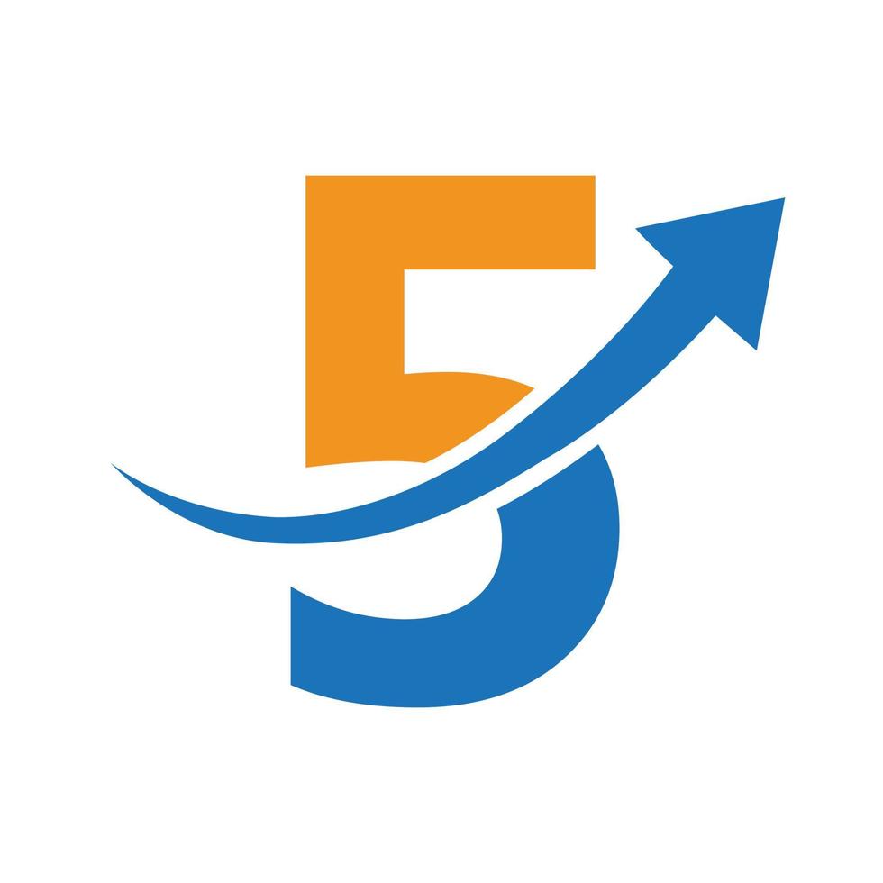 la finance logo avec 5 lettre concept. commercialisation et financier affaires logo. vecteur
