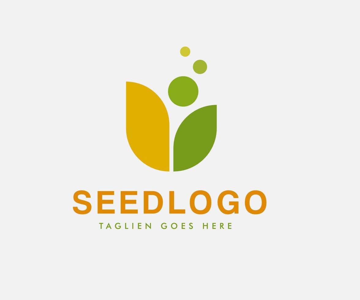 Créatif croissance la graine logo pour agriculture, agriculture, jardinage entreprise. vecteur