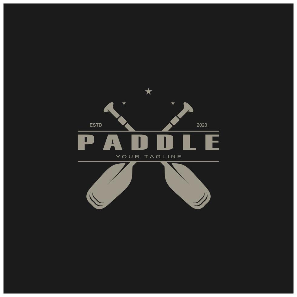 Facile pagayer logo, conception pour surf, rafting, canoë, bateau, surf et aviron équipement entreprise, vecteur