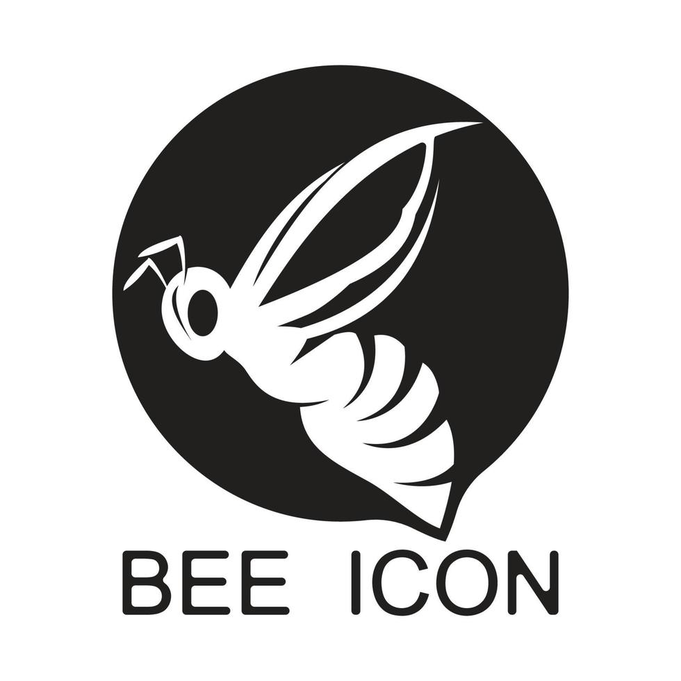 icône de conception d'illustrations de logo d'abeille vecteur