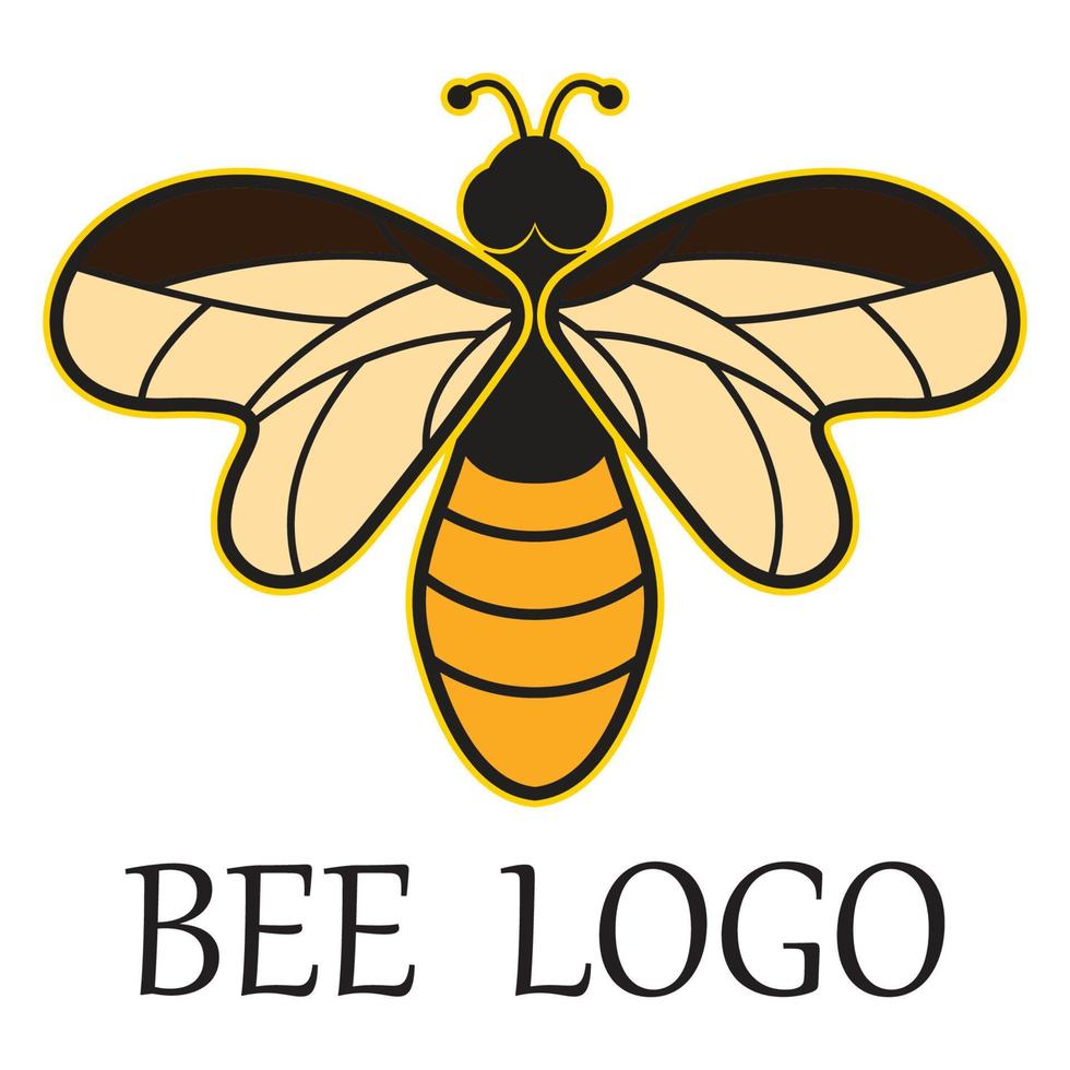 icône de conception d'illustrations de logo d'abeille vecteur