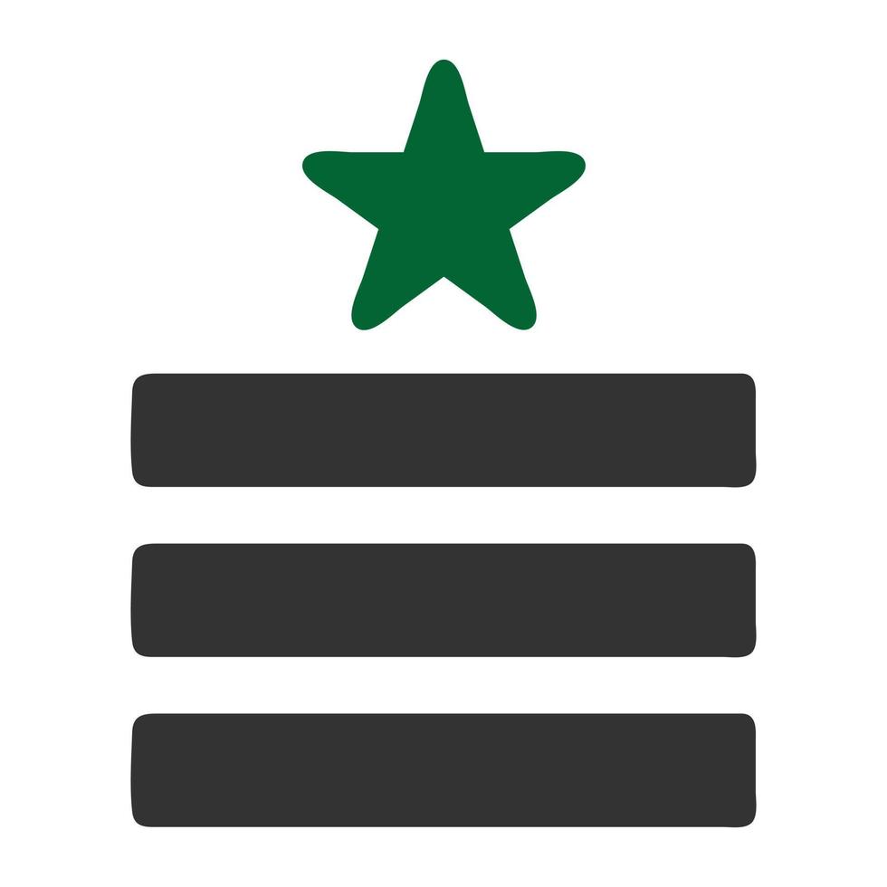 badge icône solide gris vert Couleur militaire symbole parfait. vecteur