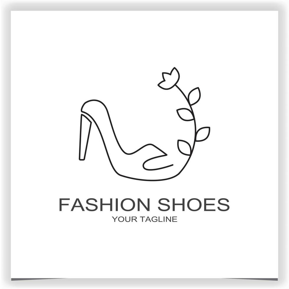 contour fleur femmes des chaussures logo prime élégant modèle vecteur eps dix