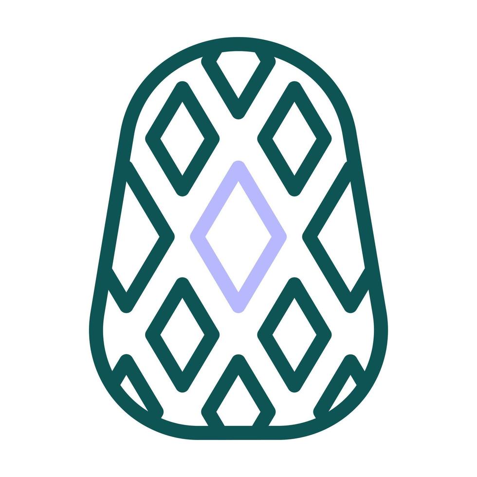 Oeuf icône bicolore vert violet Couleur Pâques symbole illustration. vecteur