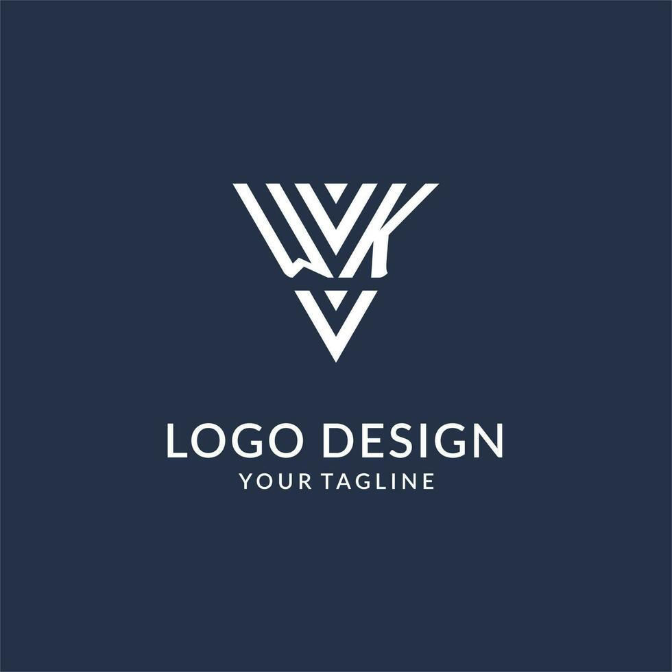 semaine Triangle monogramme logo conception des idées, Créatif initiale lettre logo avec triangulaire forme logo vecteur
