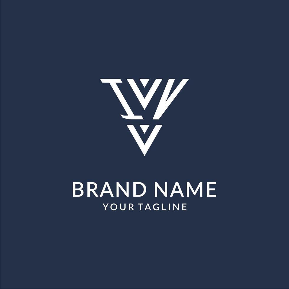 iv Triangle monogramme logo conception des idées, Créatif initiale lettre logo avec triangulaire forme logo vecteur