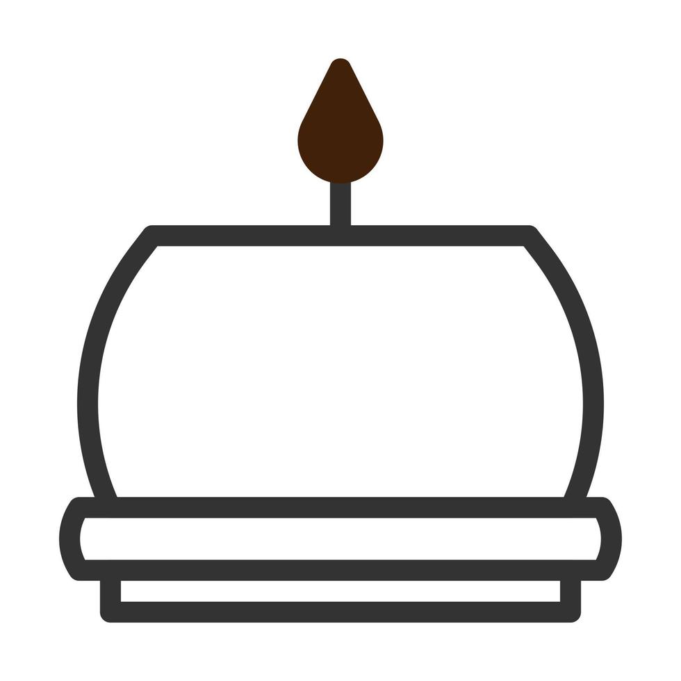 bougie icône bichromie gris marron Couleur Pâques symbole illustration. vecteur