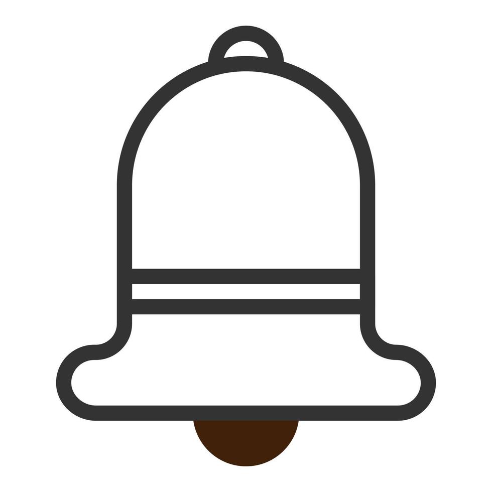 cloche icône bichromie gris marron Couleur Pâques symbole illustration. vecteur