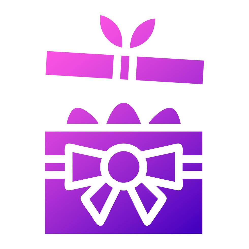 cadeau Oeuf icône solide pente violet rose Couleur Pâques symbole illustration. vecteur