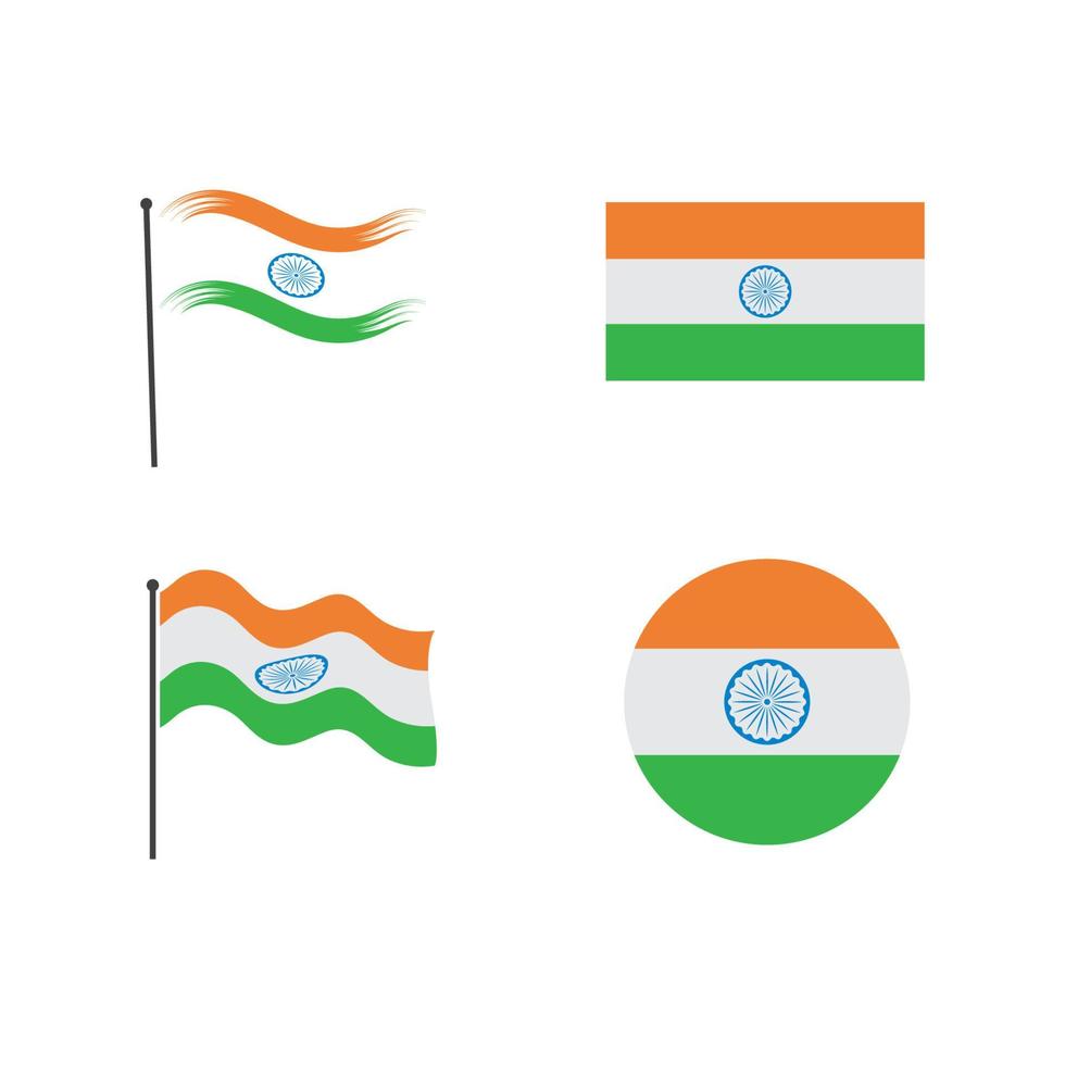 Indien drapeau vecteur icône illustration