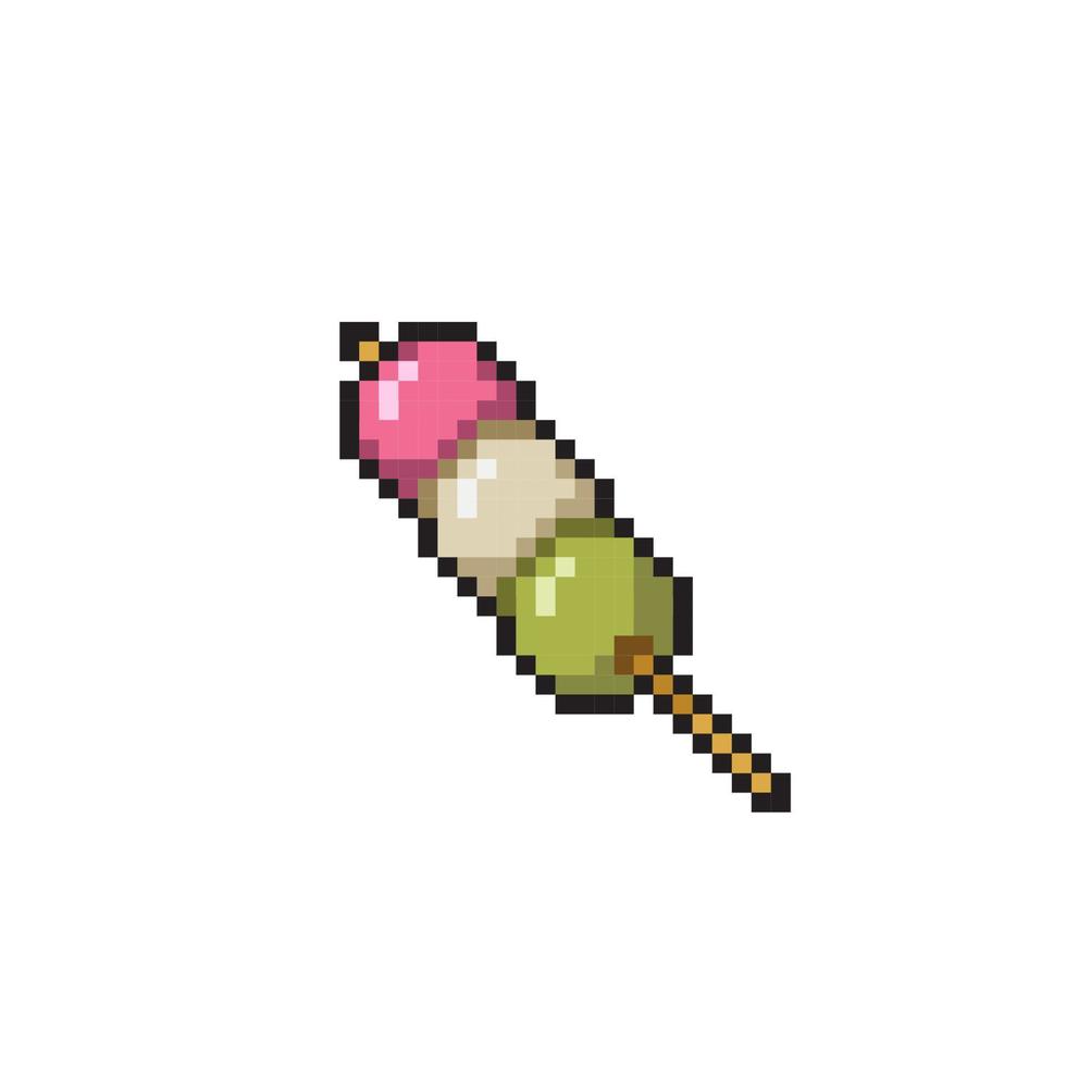 dango boulette dans pixel art style vecteur