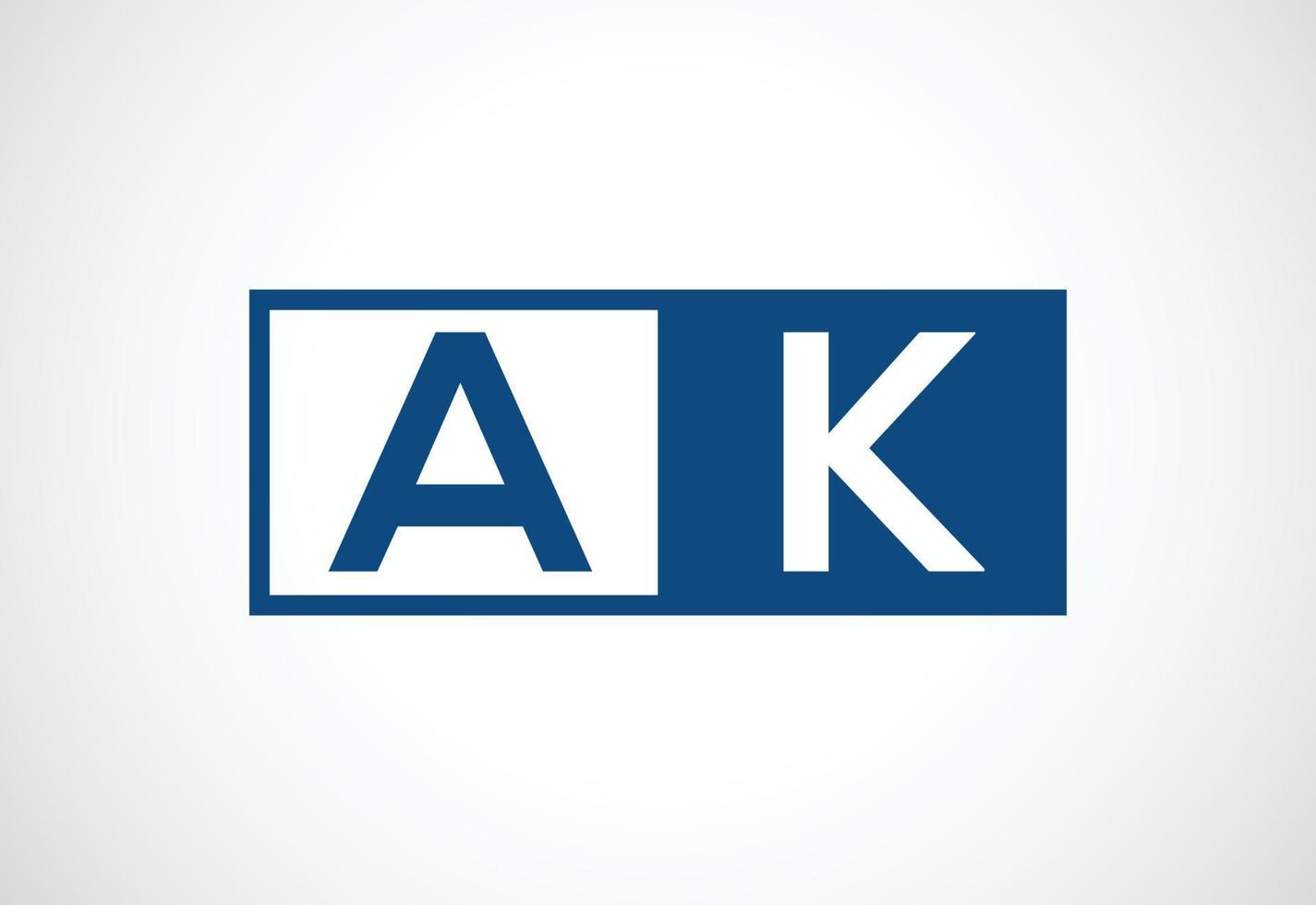 initiale ak lettre logo conception, vecteur conception concept