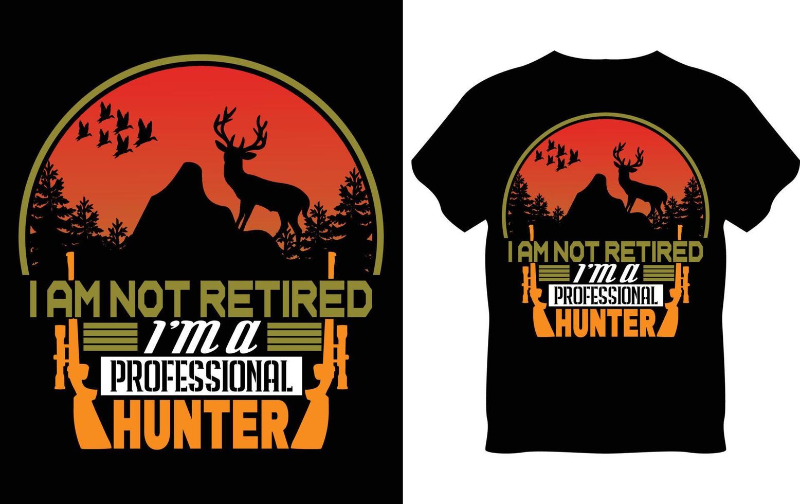 conception de t-shirt de chasse vecteur