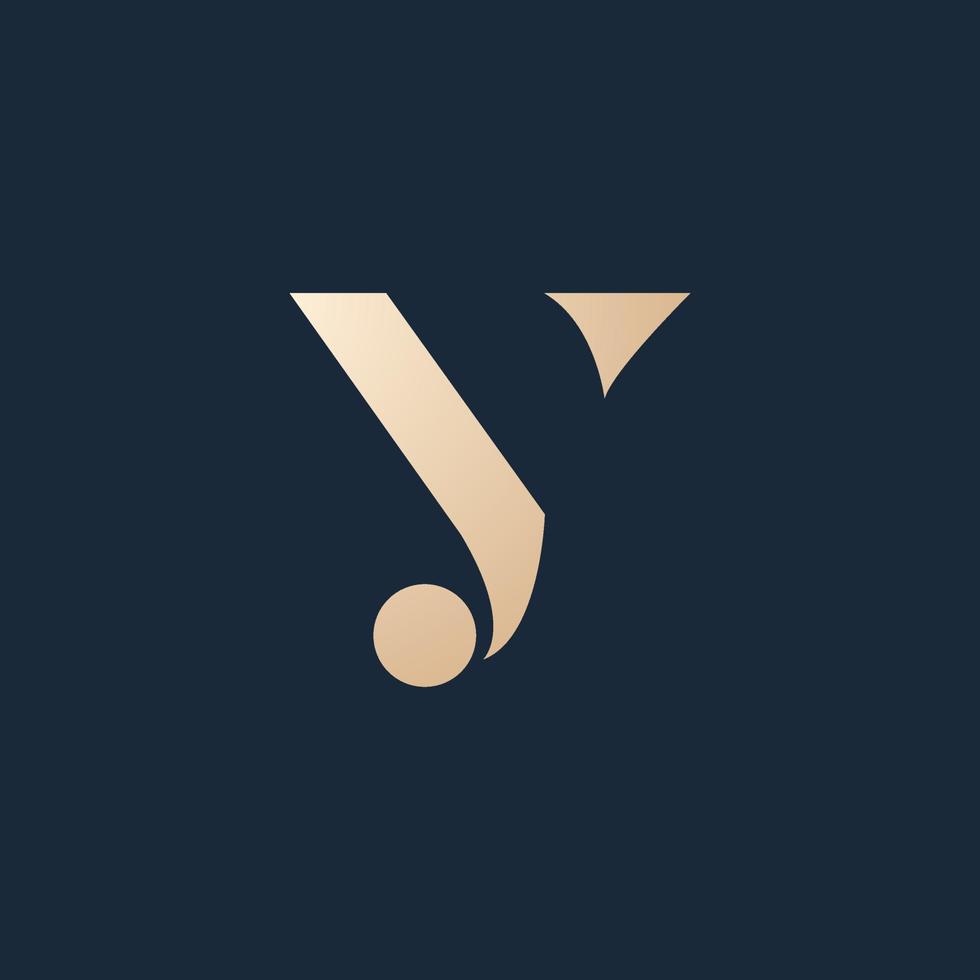 luxe et moderne y lettre logo conception vecteur