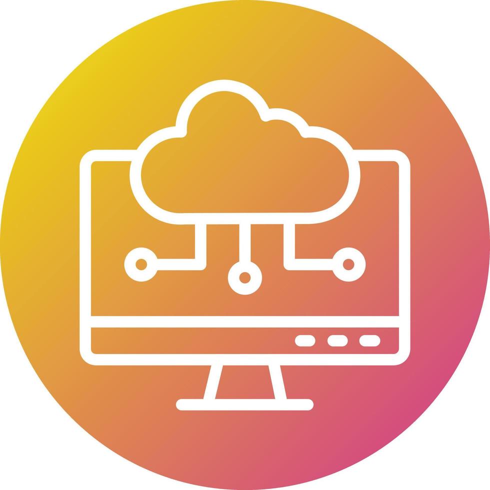 illustration de conception d'icône de vecteur de cloud computing