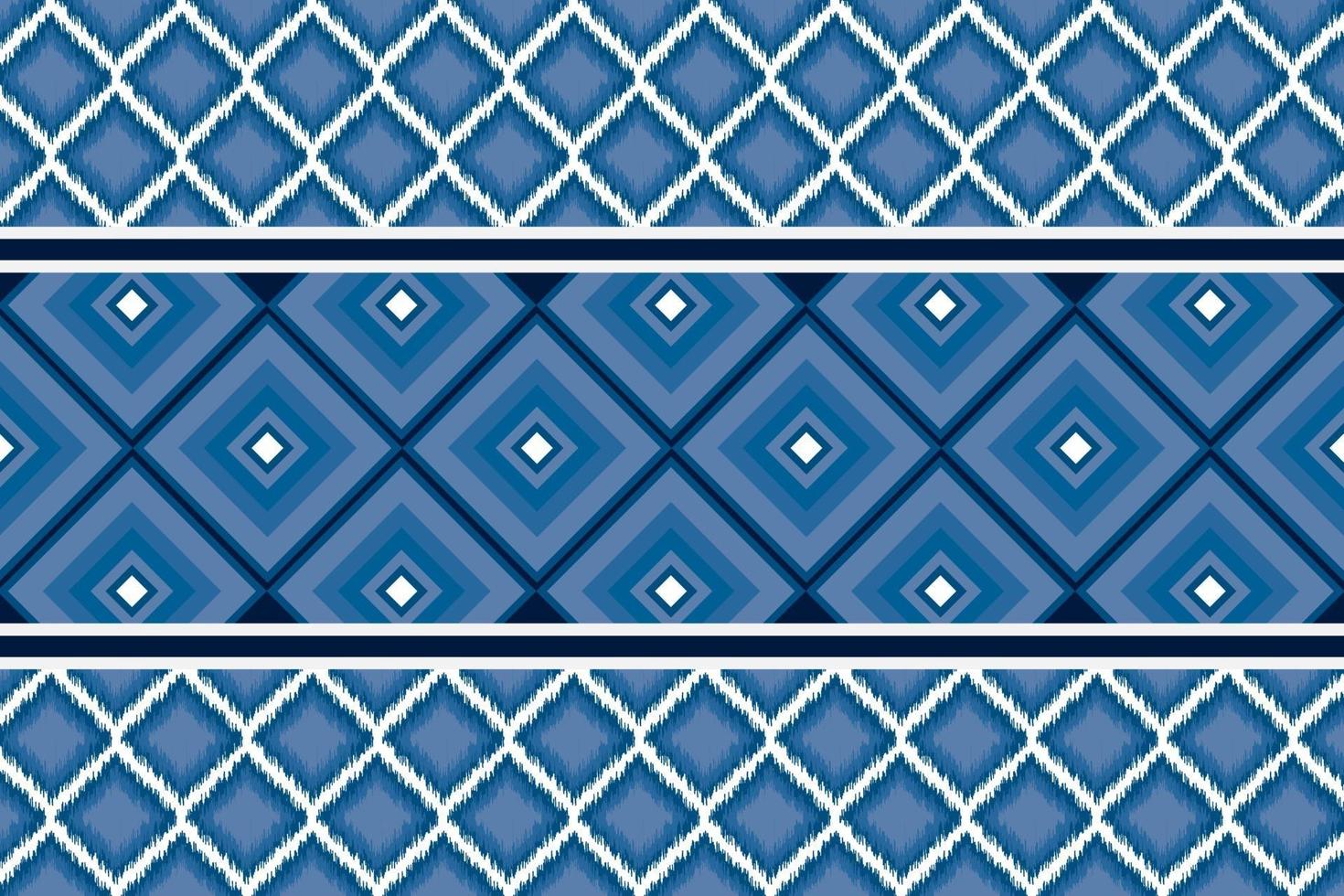 motif de fond bleu ethnique géométrique. vecteur