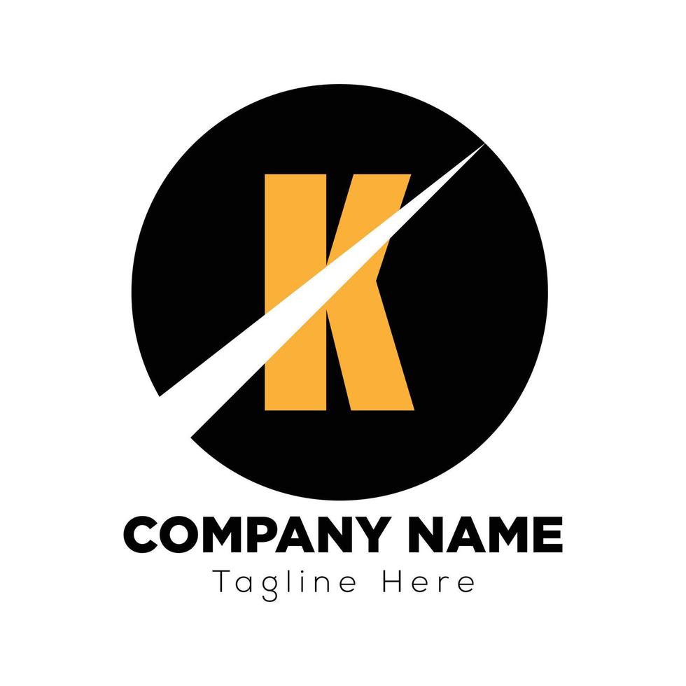 lettre k abstraite création de logo de lettres initiales modernes vecteur