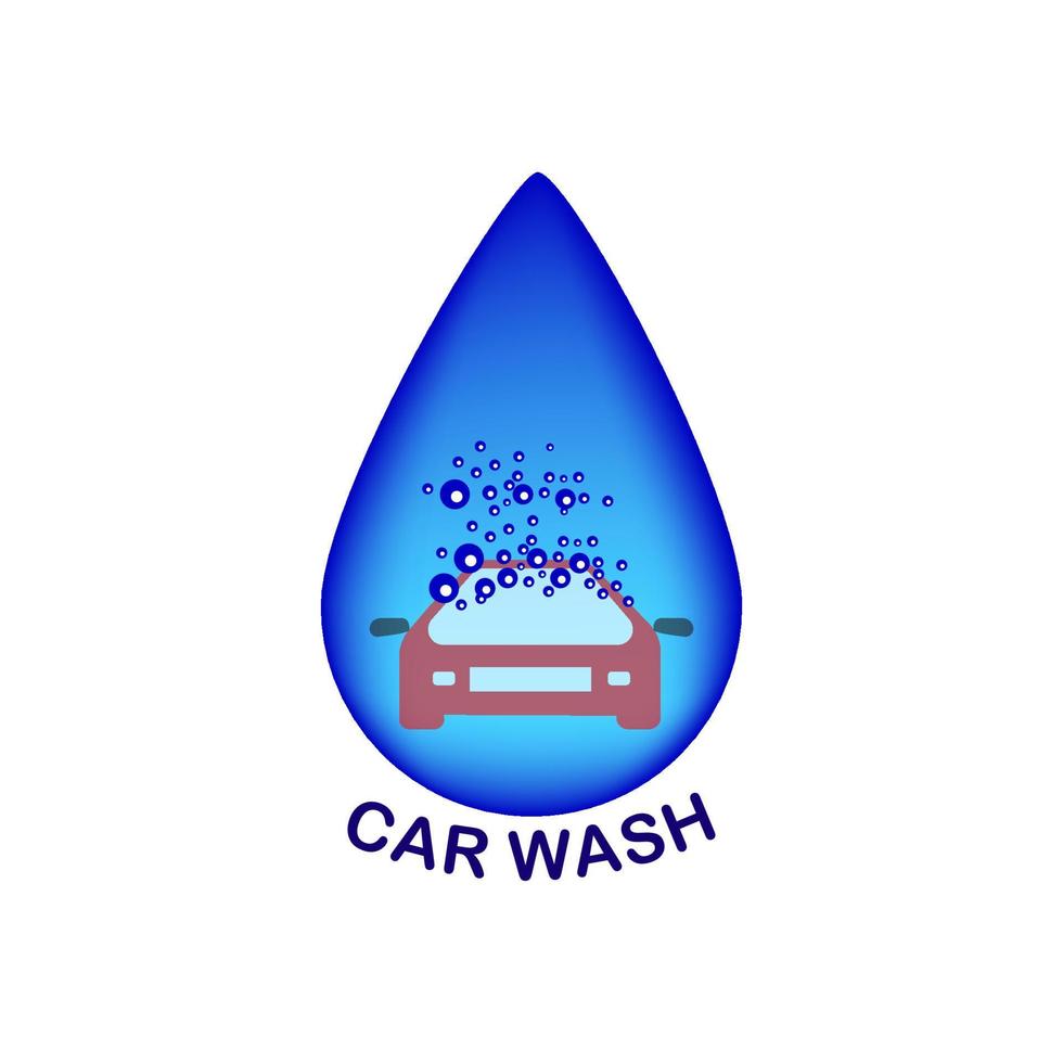 voiture laver illustration logo modèle vecteur
