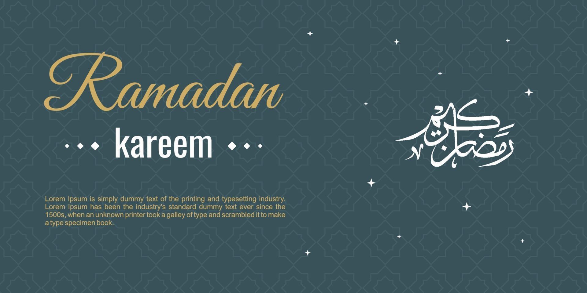 conception de bannière de vente joyeux eid mubarak. arabe ramadan kareem avec fond arabe floral. conception de bannière islamique traditionnelle. flyer de concept de célébration de fête iftar. illustration vectorielle vecteur