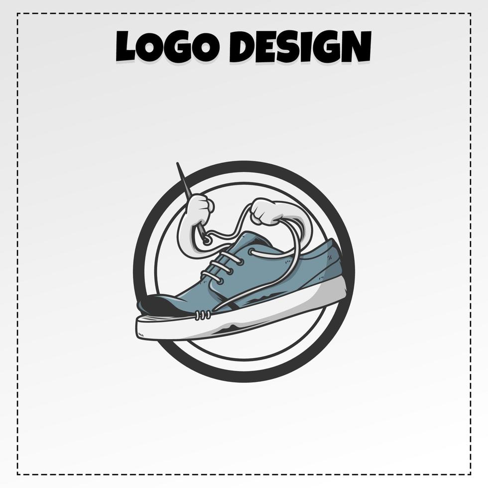 des chaussures réparation logo illustration vecteur conception