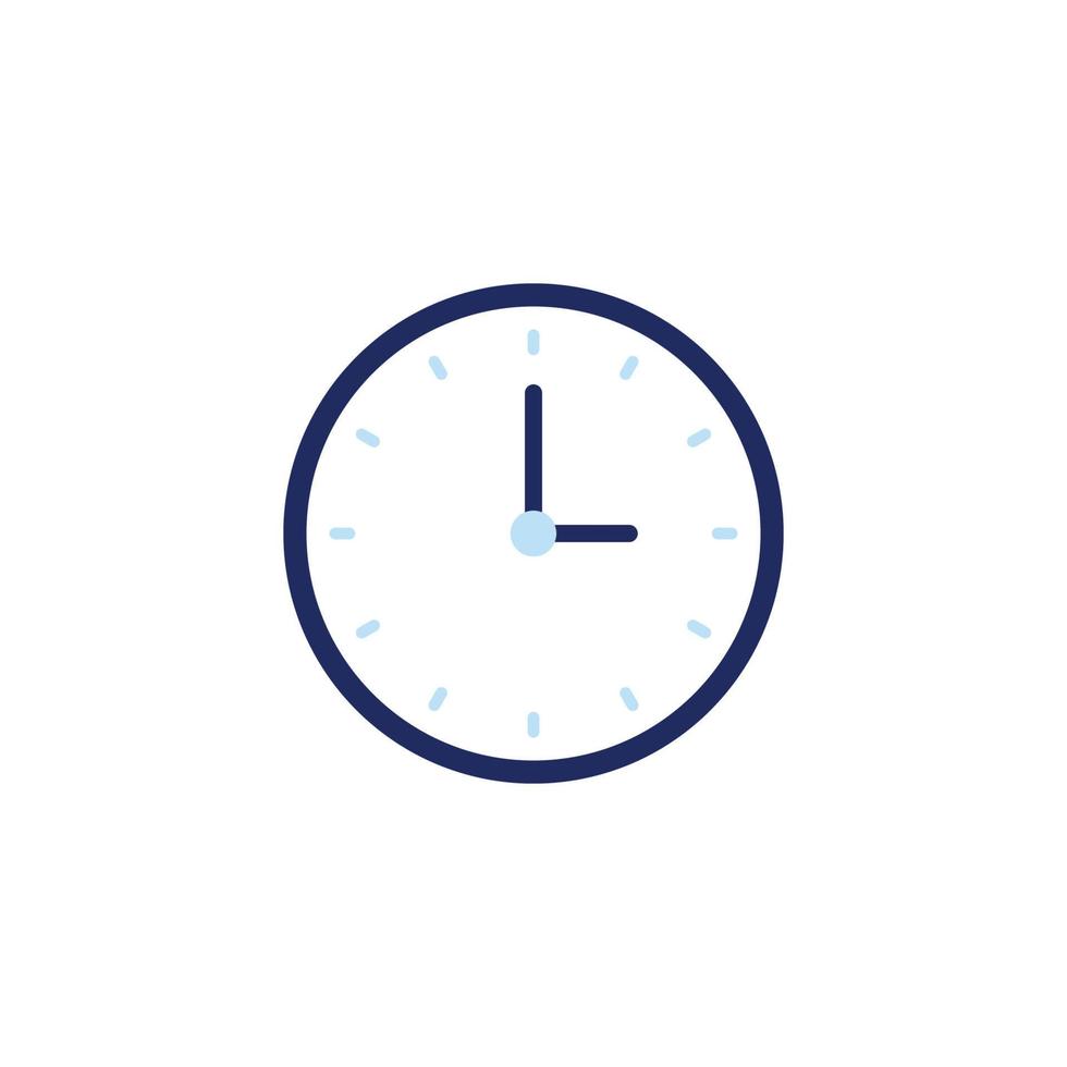 vecteur icône concept de l'horloge avec ligne cercle et point pour chaque heure. pouvez être utilisé pour éducation, entreprise, technologie. pouvez être appliqué à la toile, site Internet, affiche, mobile applications, les publicités