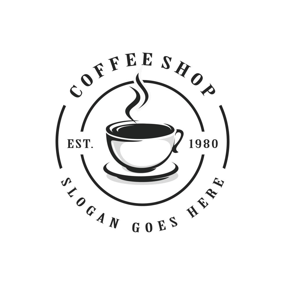 illustration de conception de logo de café vecteur