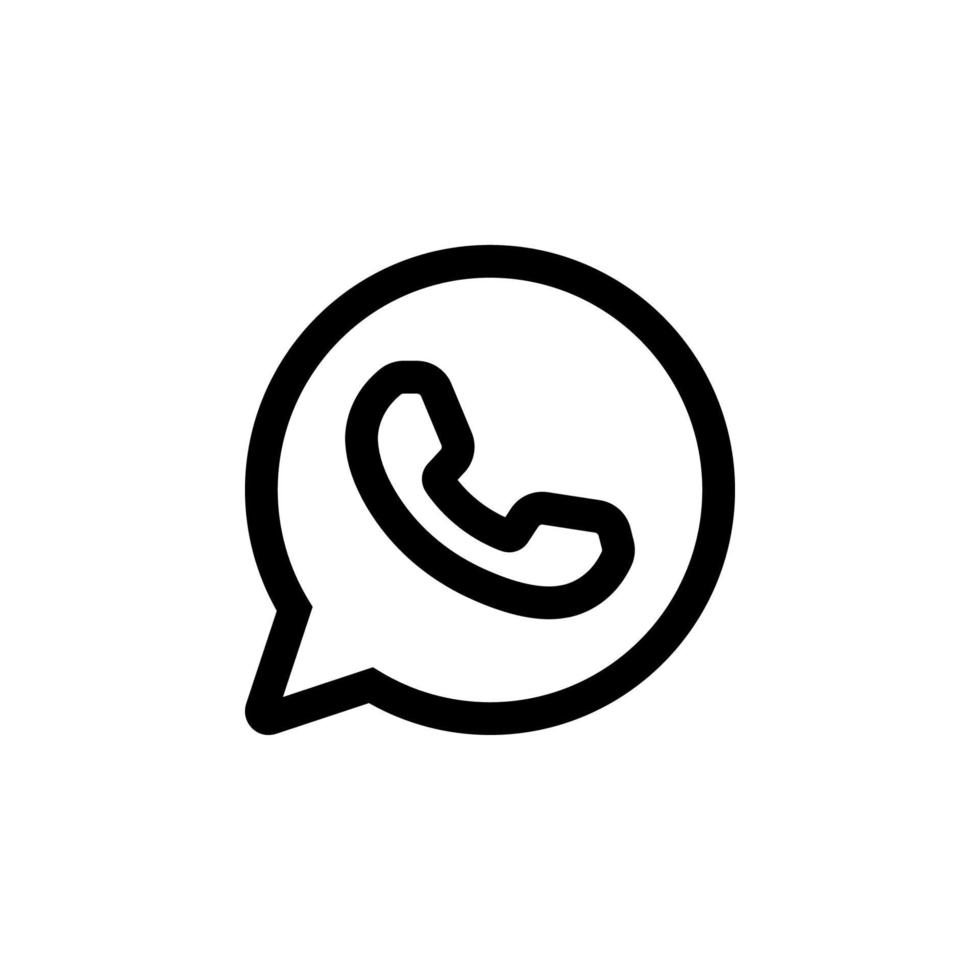 Téléphone icône vecteur, WhatsApp logo symbole. téléphone pictogramme, plat vecteur signe isolé sur blanc Contexte. Facile vecteur illustration pour graphique et la toile conception.