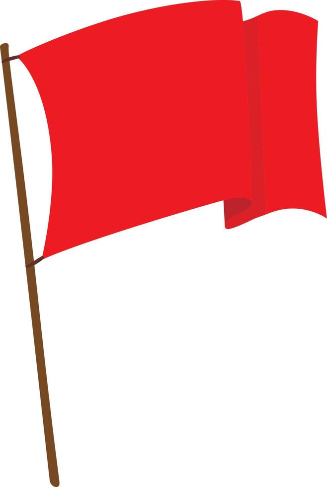 drapeau rouge icône signe vecteur