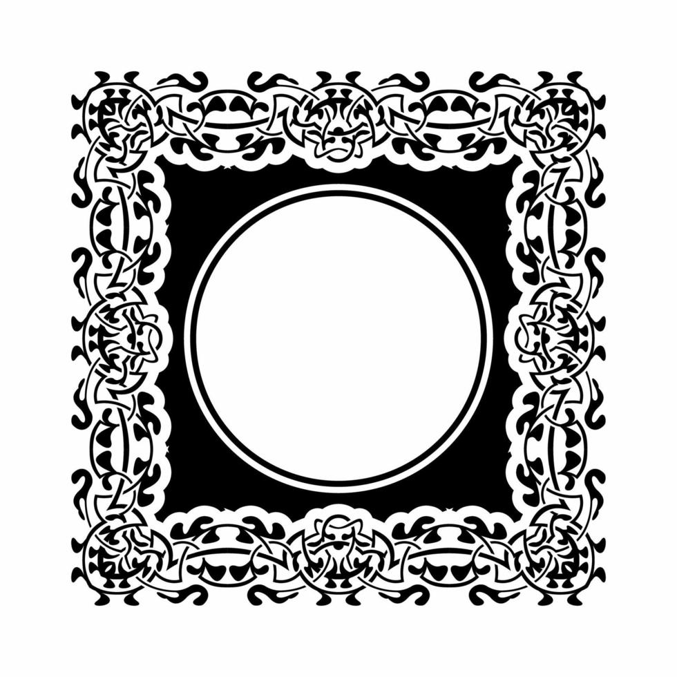 modèle de concept de jeu de vecteur de bordure transparente orné vintage dans un style traditionnel. boucles et spirales ornement isolé sur fond blanc