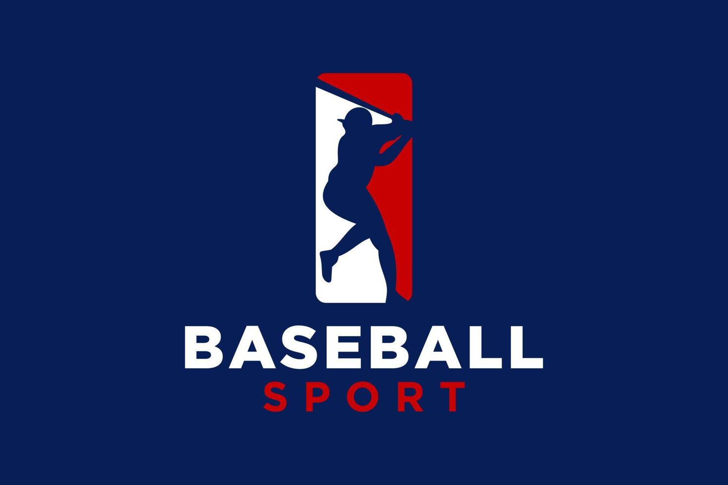 lettre je base-ball logo icône vecteur modèle.