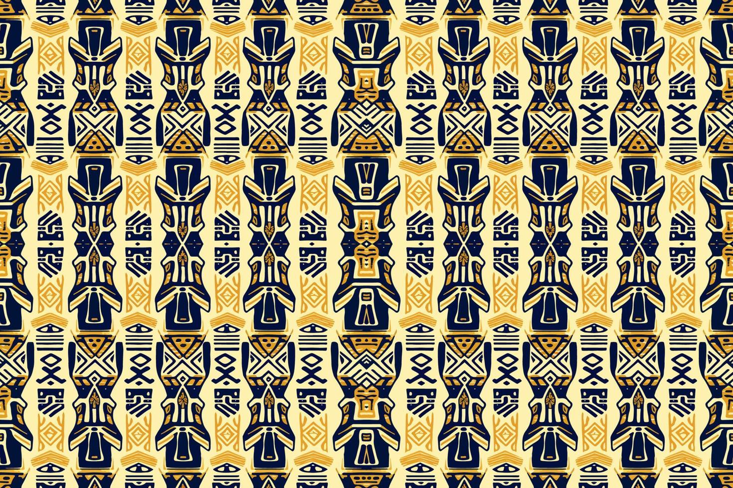 ethnique ikat égyptien hiéroglyphes modèle. abstrait traditionnel populaire antique tribal graphique doubler. texture textile en tissu ethnique égyptien motifs vecteur. fleuri élégant luxe ancien rétro style. vecteur