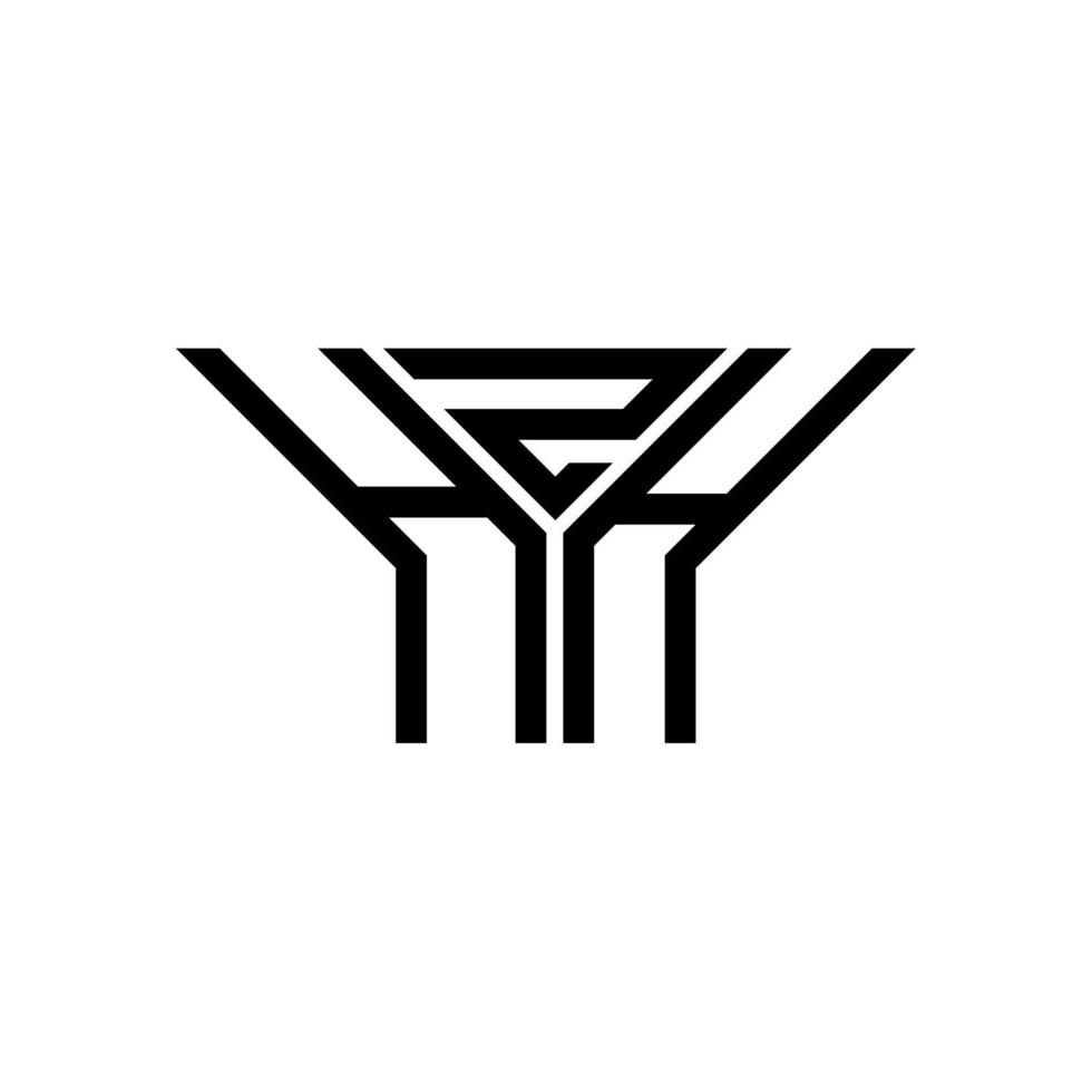 conception créative du logo hzh letter avec graphique vectoriel, logo hzh simple et moderne. vecteur