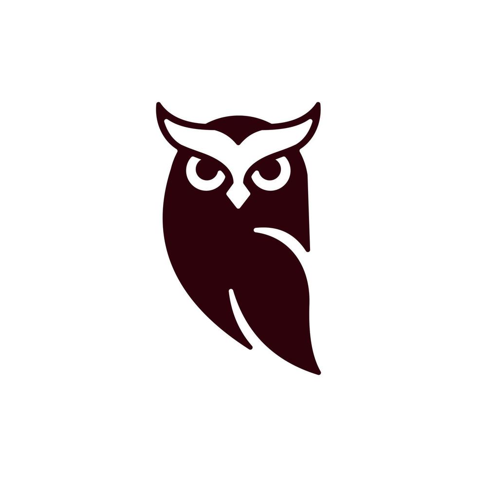 animal hibou silhouette moderne logo vecteur