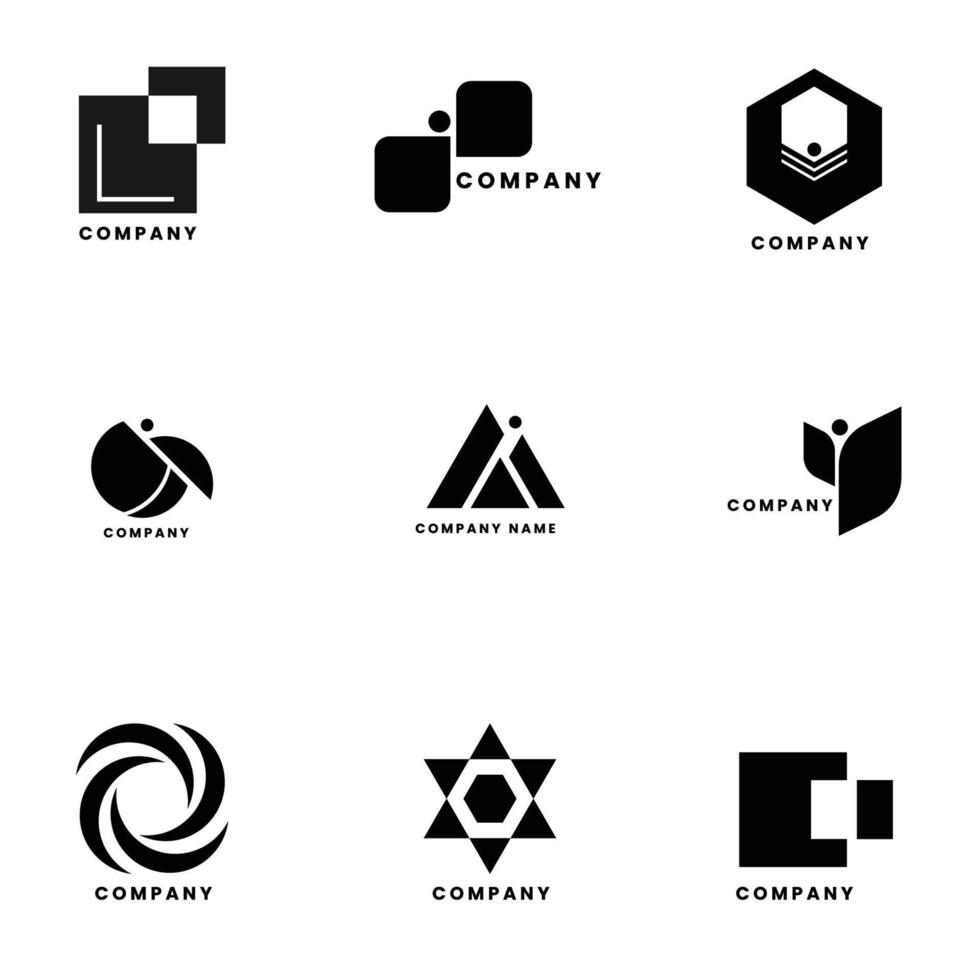 vecteur pro entreprise logo conception ensemble