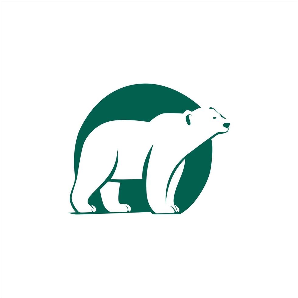 polaire ours sauvage animal vecteur logo