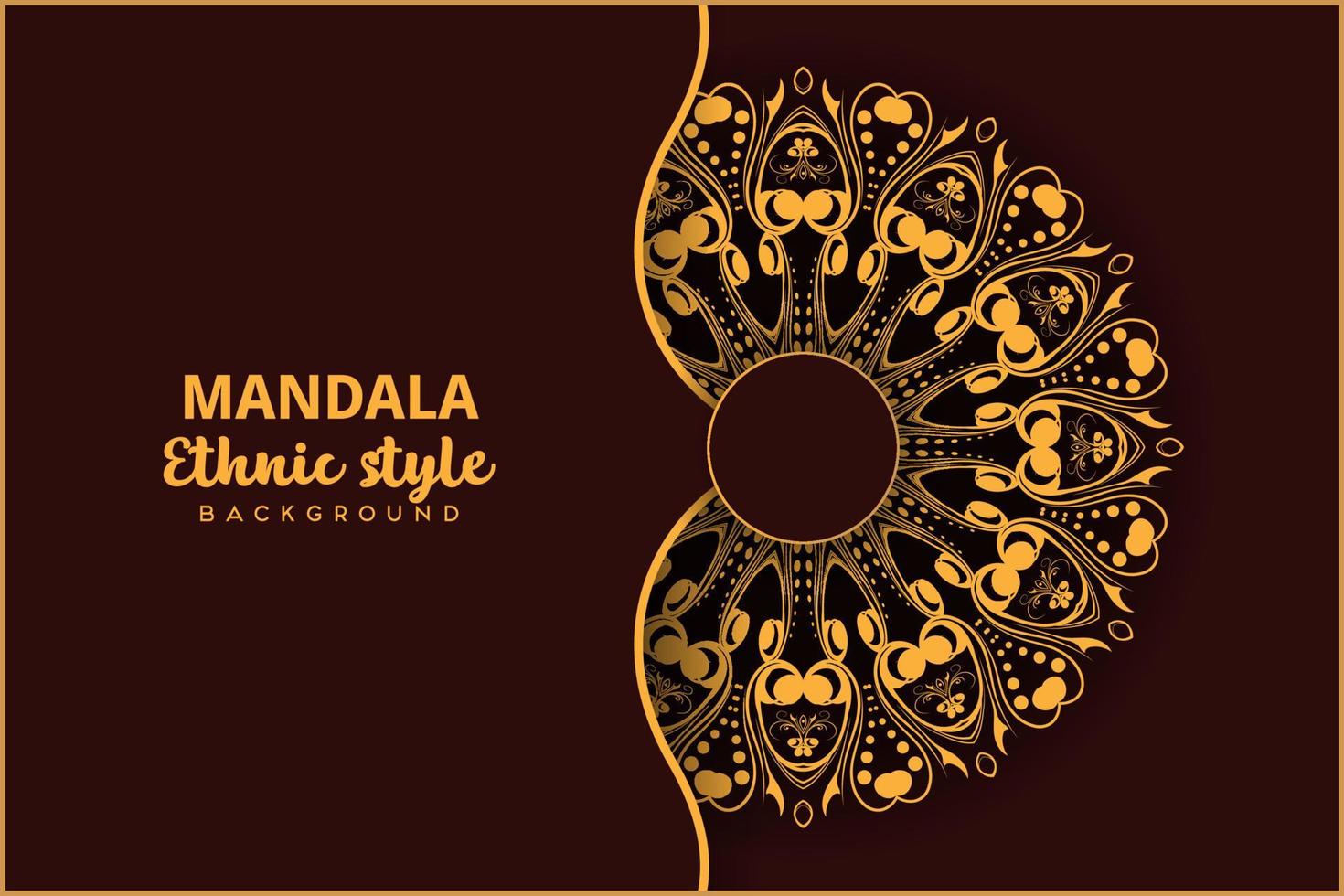 luxe mandala Contexte avec d'or arabesque modèle islamique est style.décoratif mandala vecteur