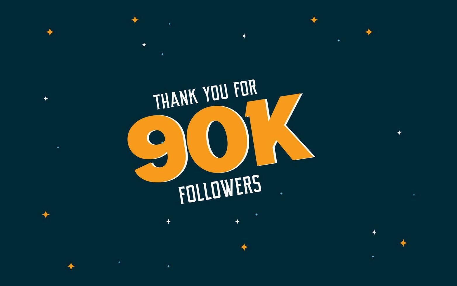 remercier vous pour 90 000 suiveurs. social médias modèles. vecteur
