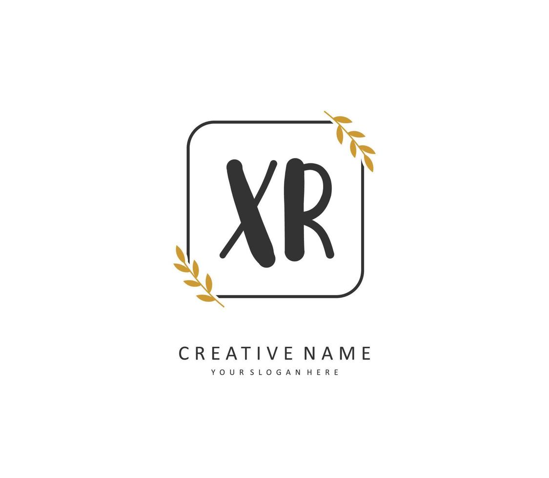 xr initiale lettre écriture et Signature logo. une concept écriture initiale logo avec modèle élément. vecteur