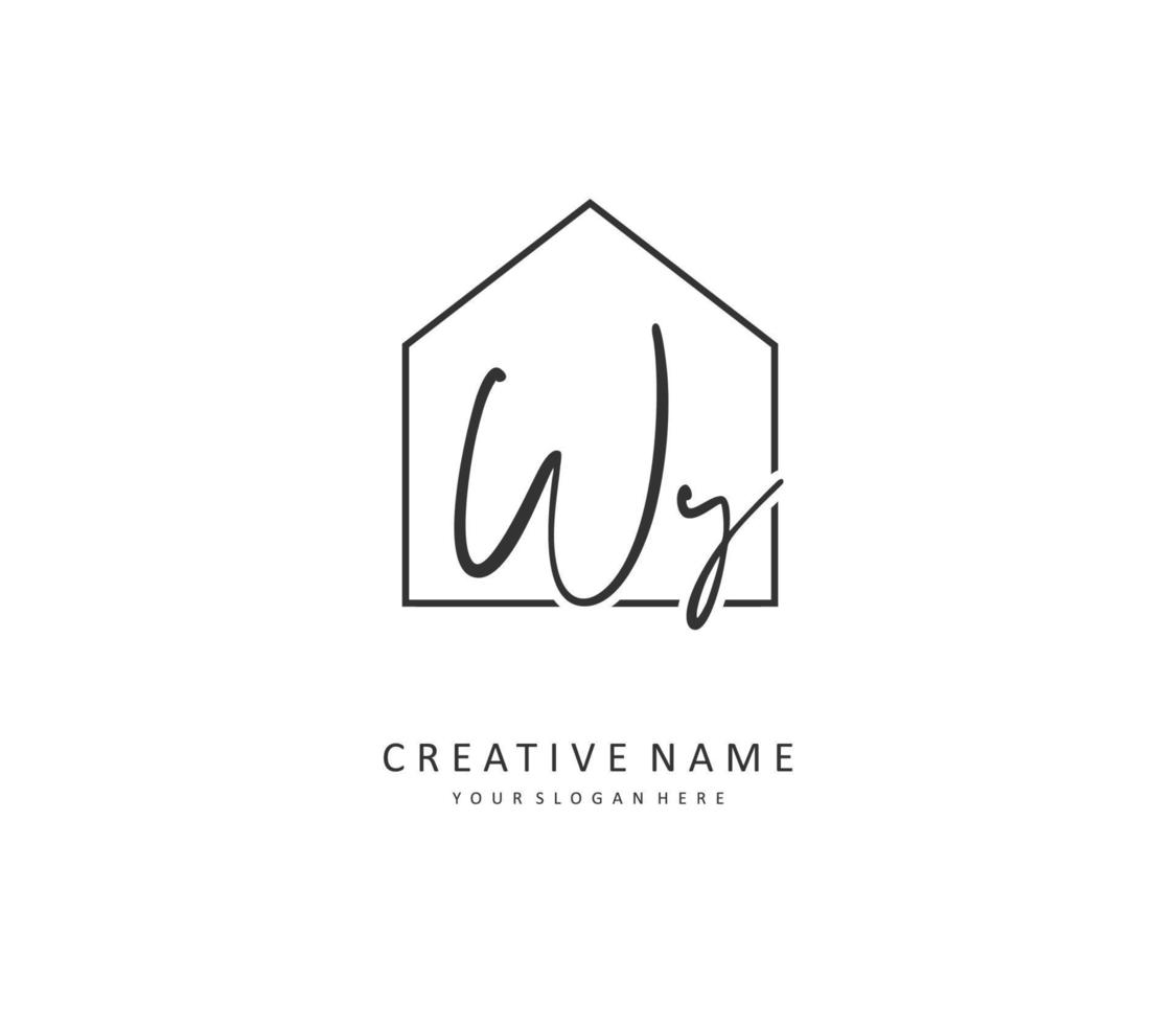 Wyoming initiale lettre écriture et Signature logo. une concept écriture initiale logo avec modèle élément. vecteur