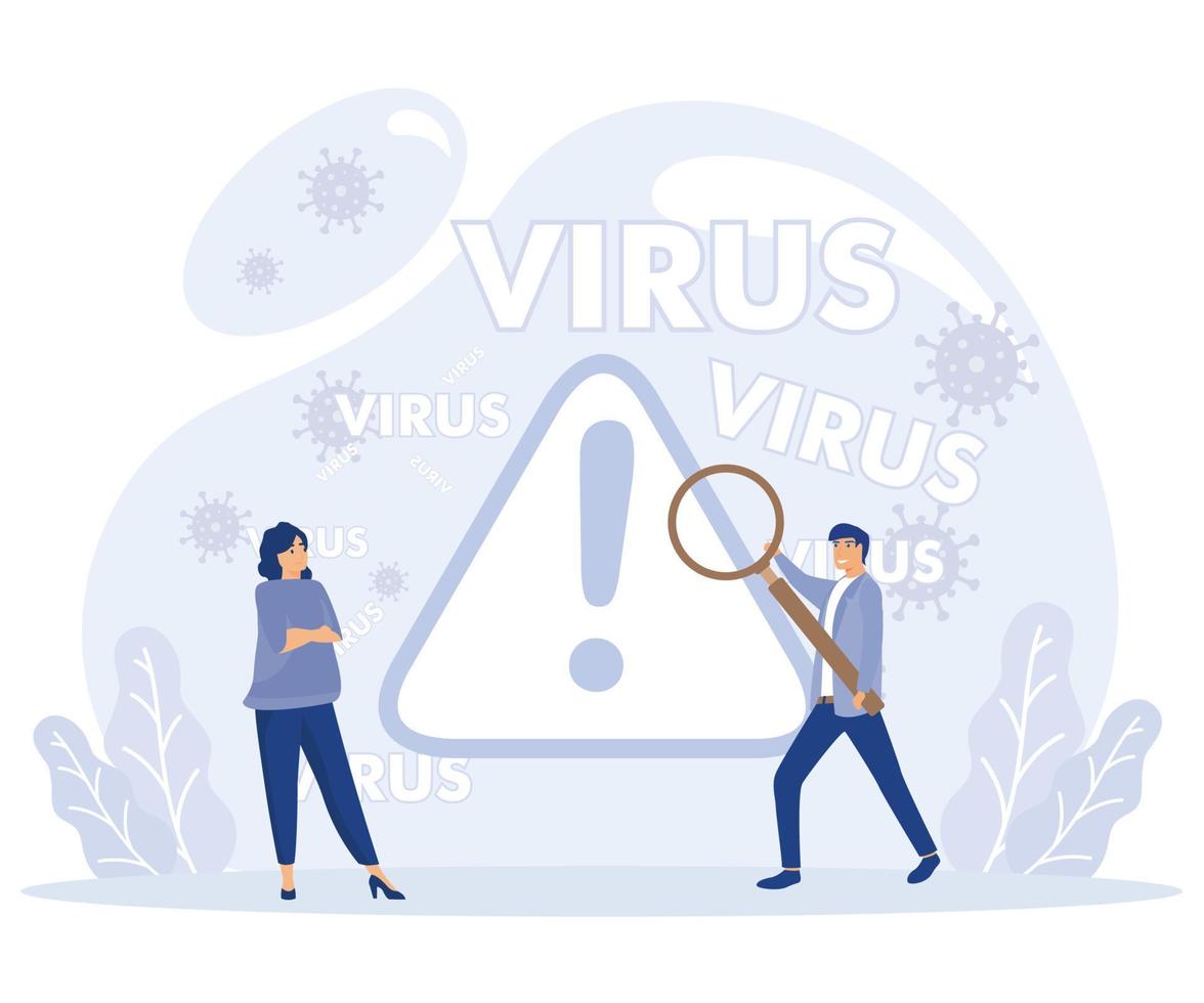 ordinateur virus concept. arnaque alerte. courrier indésirable, mal intentionné application. enveloppe avec crâne. plat vecteur moderne illustration.