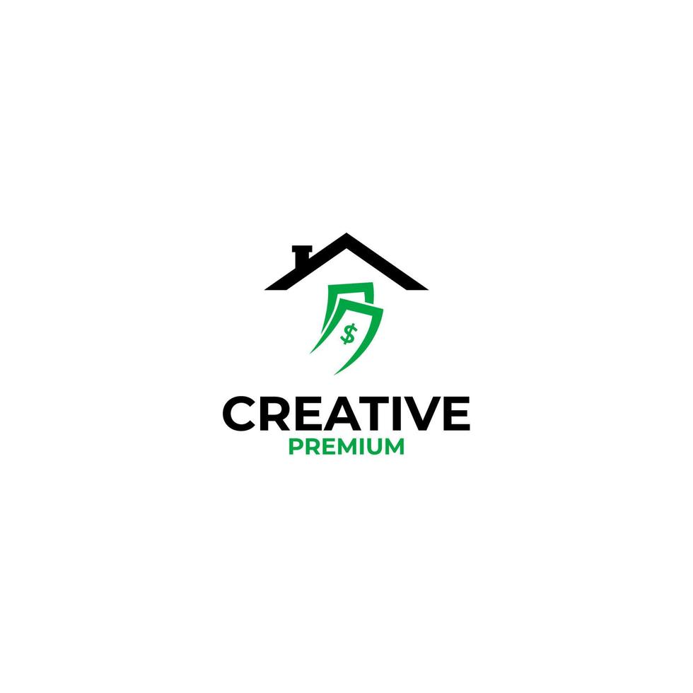 vecteur argent maison logo conception concept illustration idée