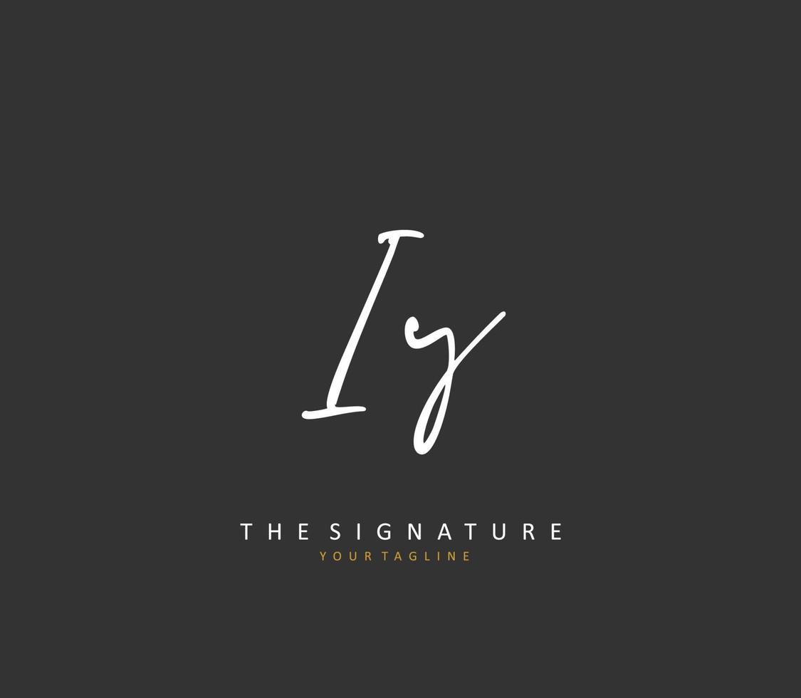 oui initiale lettre écriture et Signature logo. une concept écriture initiale logo avec modèle élément. vecteur