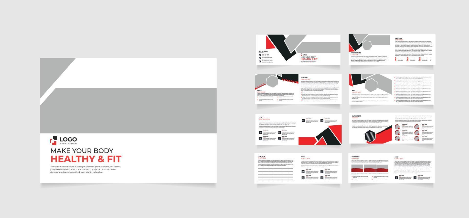 brochure modèle disposition conception, jaune minimal affaires profil modèle mise en page,16 pages brochure, annuel rapport minimal modèle disposition conception vecteur