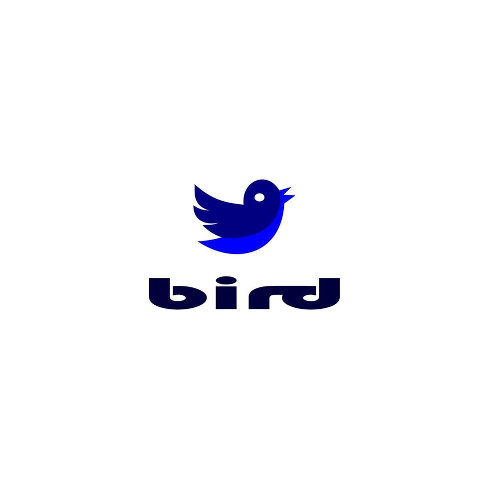 petit oiseau silhouette logo - conception de vecteur de fond clair